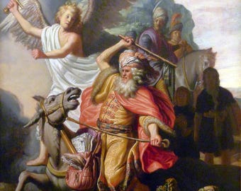 Rembrandt Balaam and the Ass, Oil Painting Reproduction, Framed painting, oil painting on canvas, Home decor wall art,