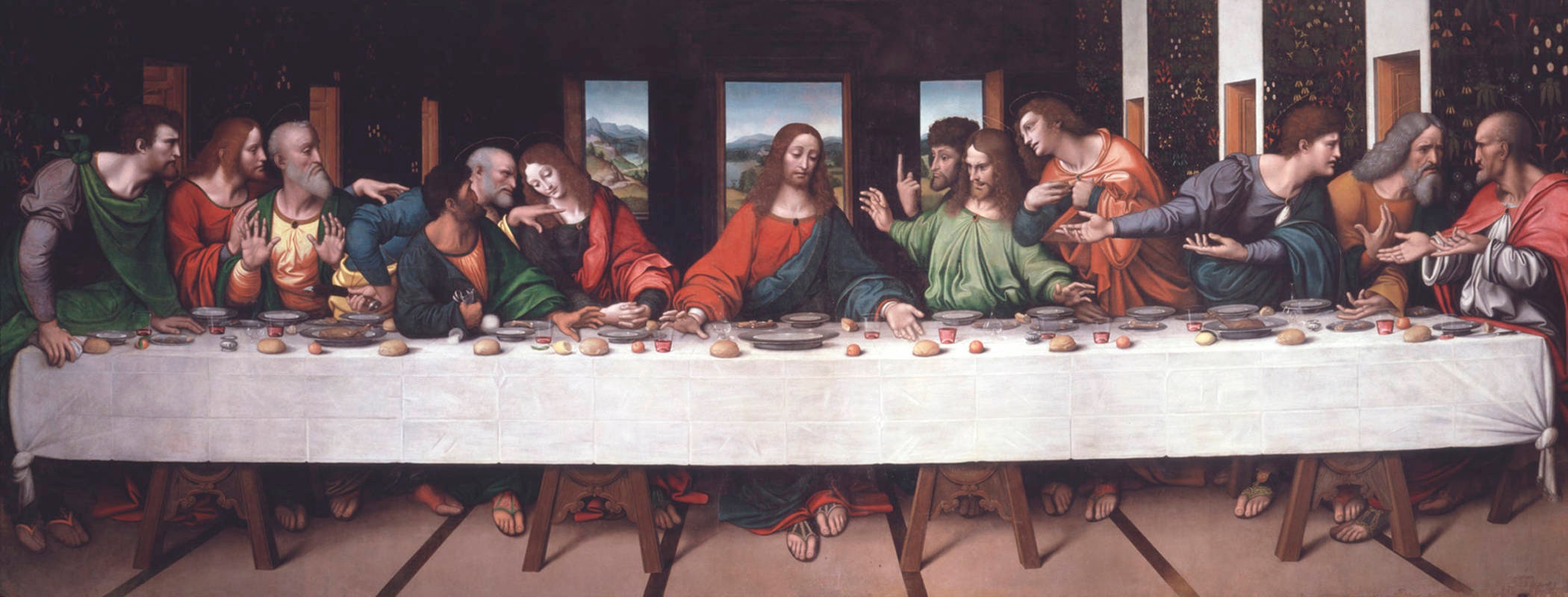 Leonardo Da Vinci The Last Supper, Oil Painting Reproduction, High Quality Hand-painted, renaissance art,