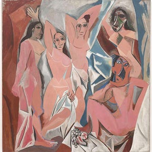 Pablo Picasso Les Demoiselles d&#39;Avignon Oil Painting Reproduction, Large oil painting, Large wall art, living room wall art, Home Decor