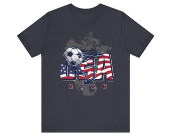 USA Soccer 2026 Tee | American Flag Soccer Ball T-Shirt