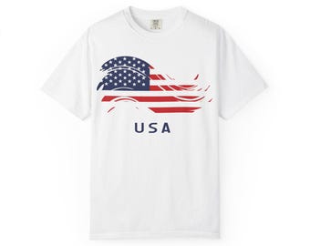 American Flag Wave USA T-Shirt | Patriotic Stars and Stripes Shirt