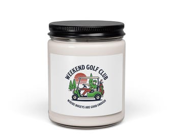 Weekend Golf Club Candle | Scented Soy Candle, Bogey Par Humor