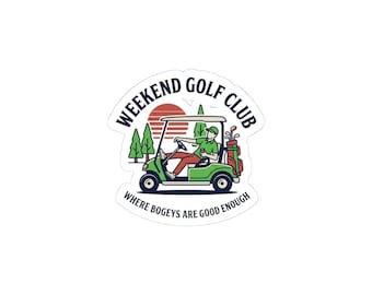 Weekend Golf Club Sticker | golf, bogey, retro country club humor