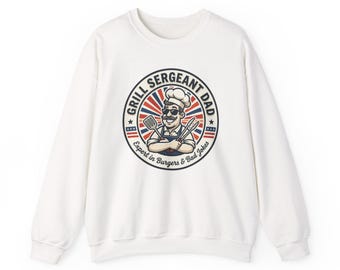 Grill Sergeant Dad Crewneck Sweatshirt | Father’s Day, Retro Outdoorsy