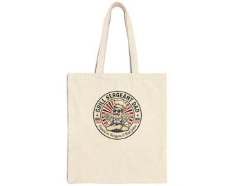 Grill Sergeant Dad Tote, Father's Day, Retro Outdoorsy BBQ Bag