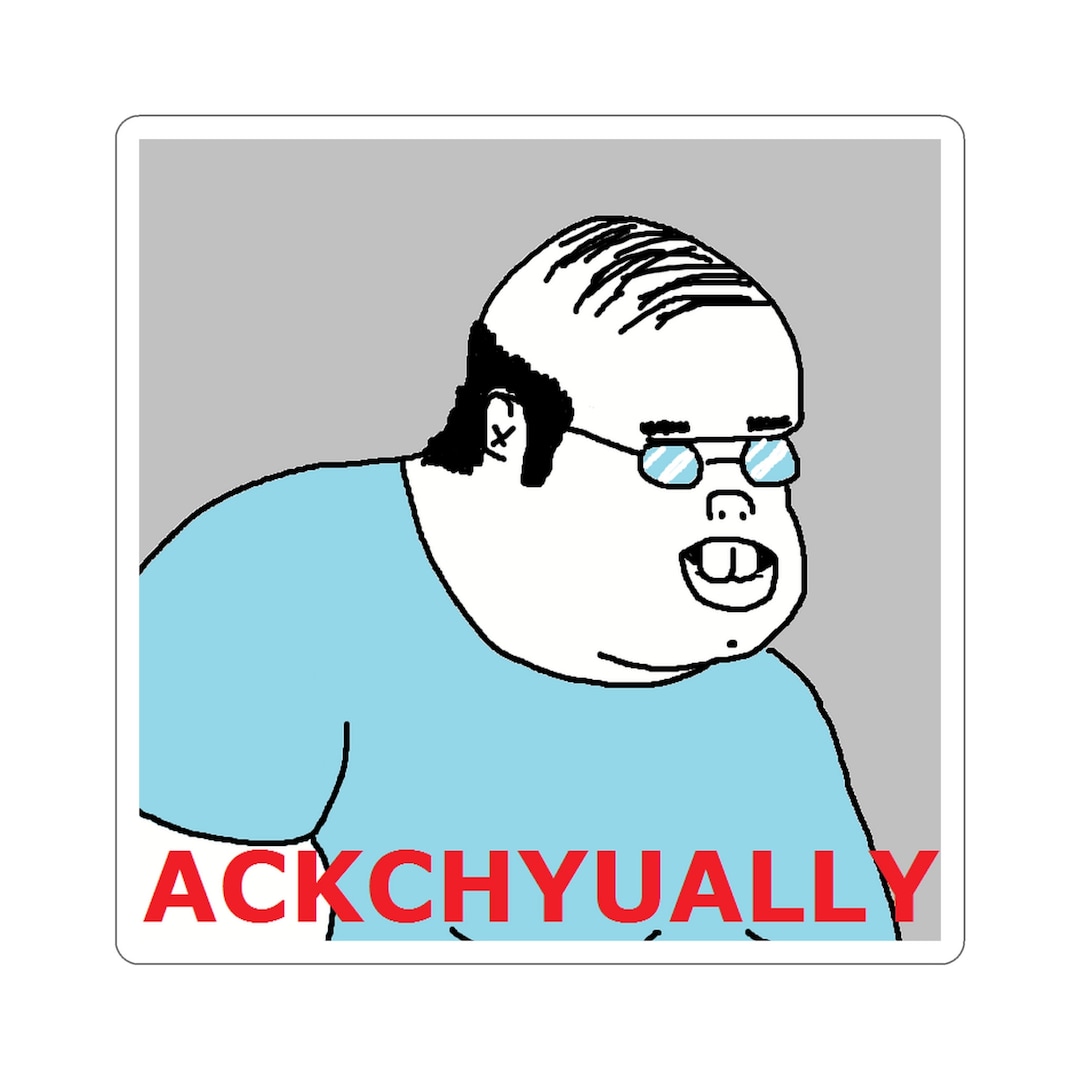 Funny Ackchyually Actually Know It All Sarcastic Meme Nerd Dork Geek