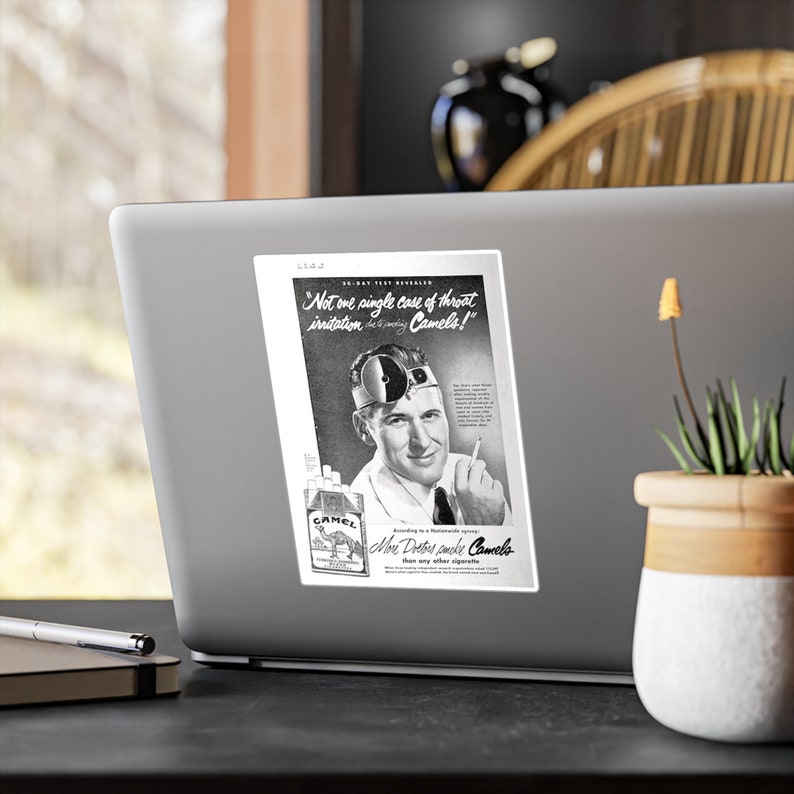 Mehr Doktoren Rauch Kamele Alte Rauchen Werbung Werbung Aufkleber Vinyl Laptop Wasserdichte Auto Flasche Gitarre Fall Aufkleber Bild 4