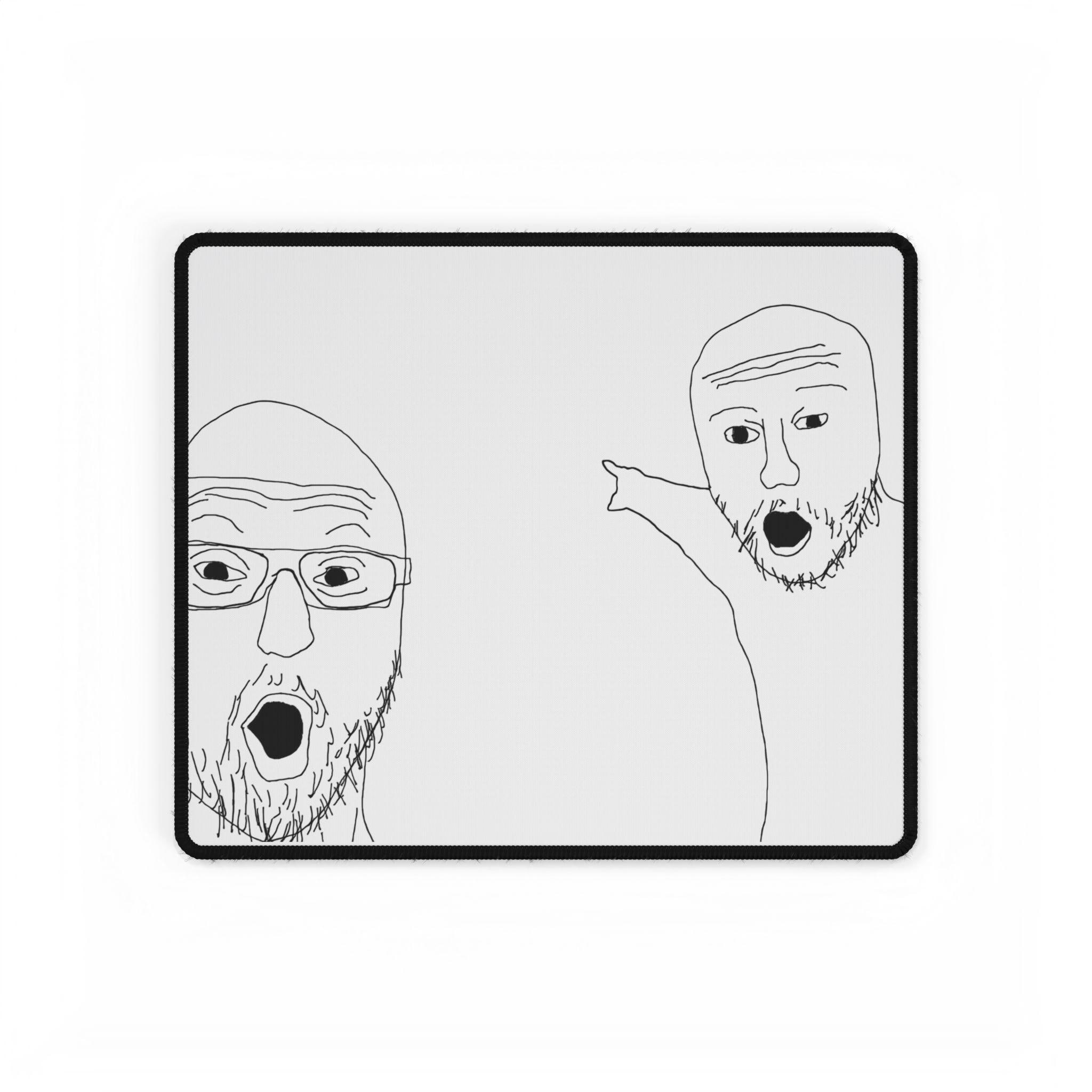 Two Soyjacks Wojak Woke Vegan Soy Point Pointing Soylennial Mouse Pad  Laptop Tech Office Desktop Decor Gift - Etsy Norway