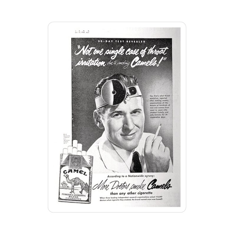 Mehr Doktoren Rauch Kamele Alte Rauchen Werbung Werbung Aufkleber Vinyl Laptop Wasserdichte Auto Flasche Gitarre Fall Aufkleber Bild 5