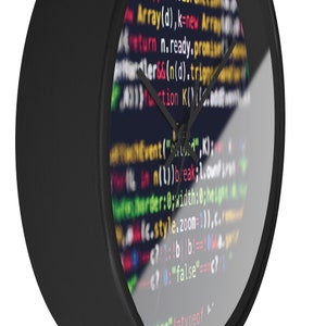 Coder Programmer Tech AI Computer Science 10" Clock Aesthetic Wall Art Hanging Home Office Decor, Fast and Free Shipping image 3
