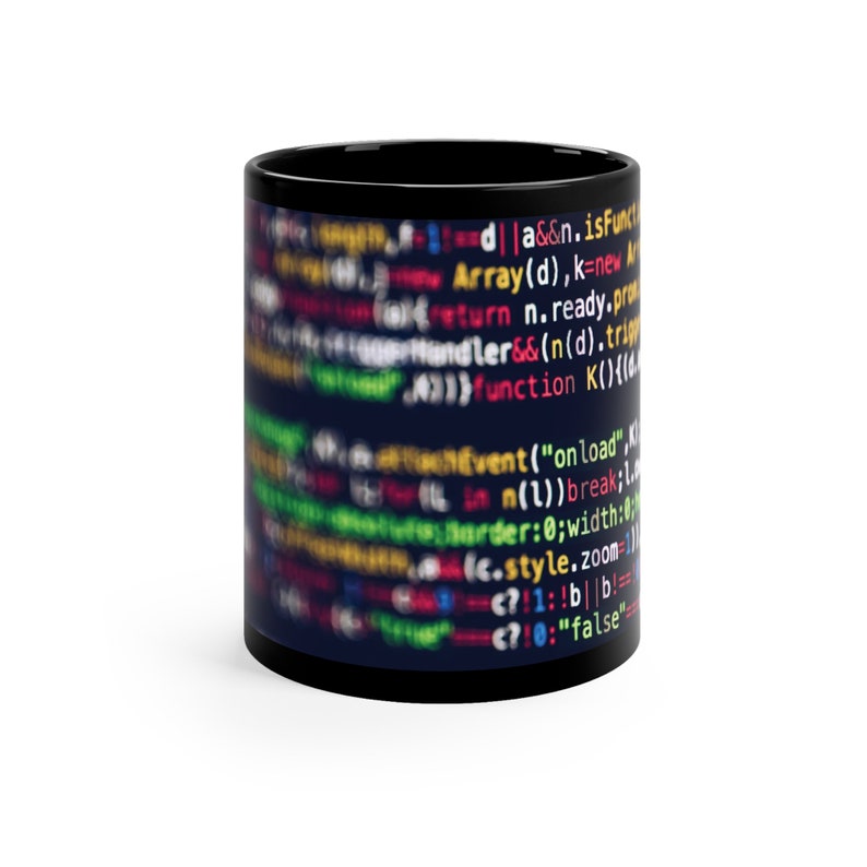 Coder Programmer Tech AI Computer Science Gift Ceramic Coffee 11oz Black Mug image 1