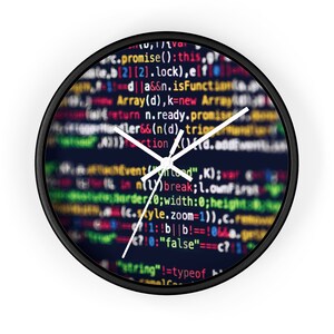 Coder Programmer Tech AI Computer Science 10" Clock Aesthetic Wall Art Hanging Home Office Decor, Fast and Free Shipping image 5
