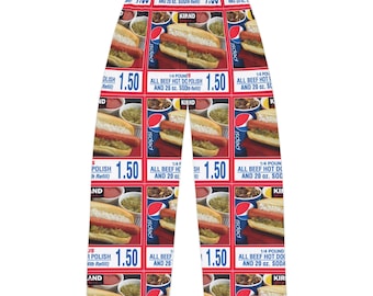 Costco Kirkland Hotdog Meme Pajama Pants: All Beef Print