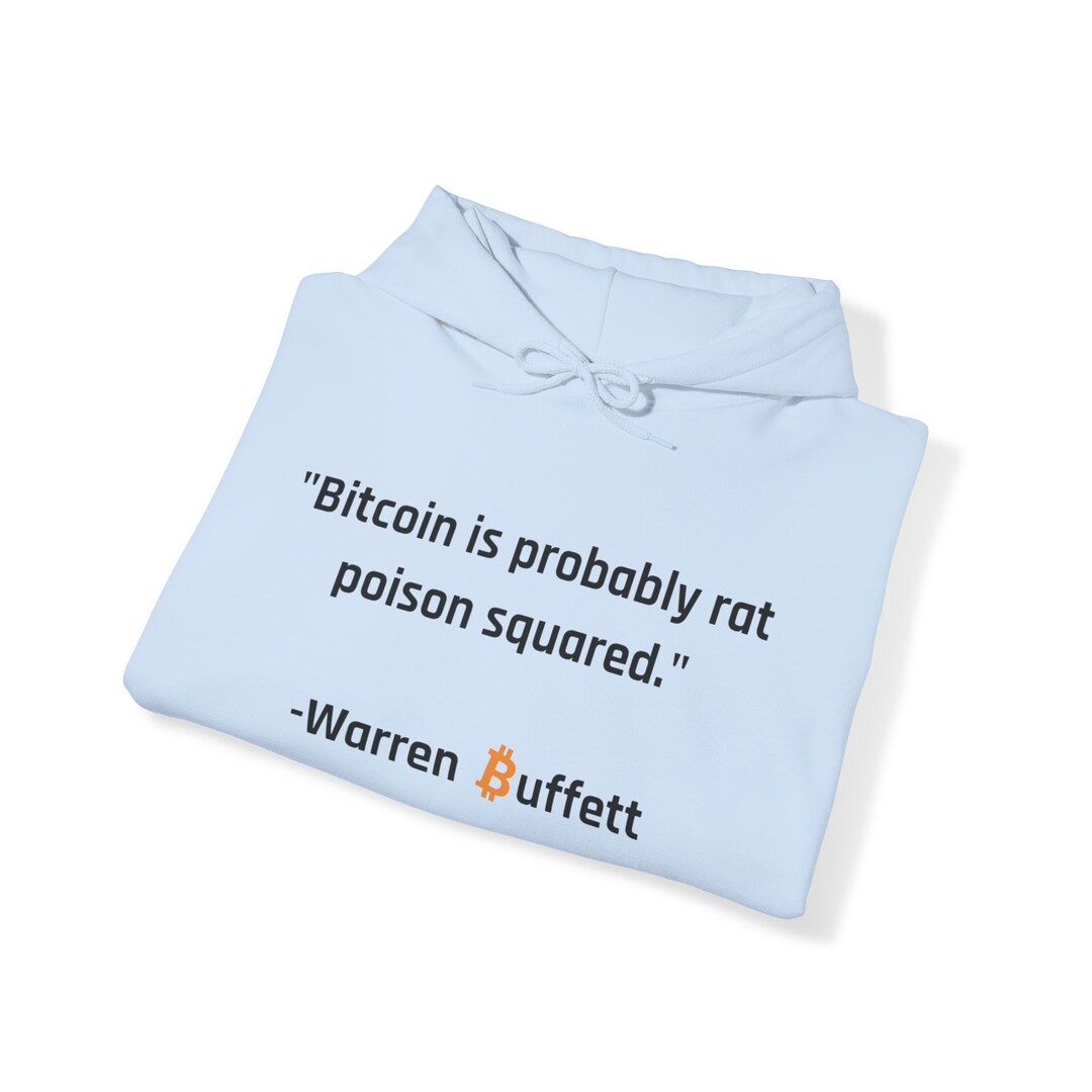 Bitcoin is waarschijnlijk rattengif in het kwadraat Warren Buffett  Berkshire Crypto Investor Trader Heavy blend sweater met capuchon, snelle  en gratis verzending - Etsy Nederland