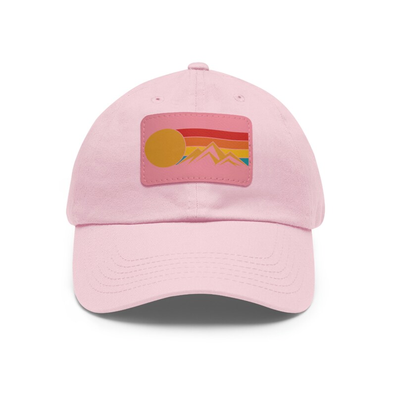 Retro Mountain Outdoors Sunset Hat, Mountain Range Camping Hat, Unisex Hat image 10