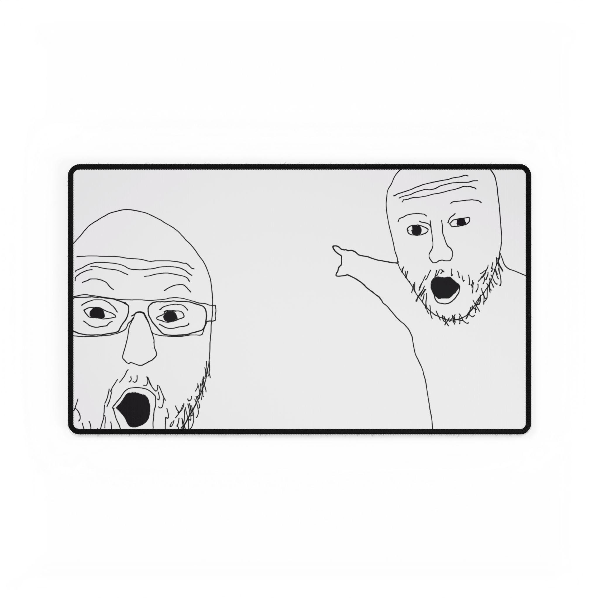 Two Soyjacks Wojak Woke Vegan Soy Point Pointing Soylennial Mouse Pad  Laptop Tech Office Desktop Decor Gift - Etsy Norway