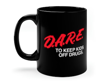 Tasse à café rétro DARE Sensibilisation aux drogues, Pour éloigner les enfants de la drogue, Éducation à la résistance à la toxicomanie, Tasse à café de propagande