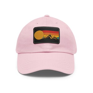 Retro Mountain Outdoors Sunset Hat, Mountain Range Camping Hat, Unisex Hat image 7