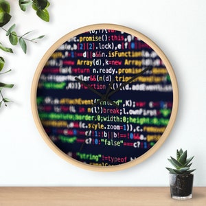 Coder Programmer Tech AI Computer Science 10" Clock Aesthetic Wall Art Hanging Home Office Decor, Fast and Free Shipping image 9