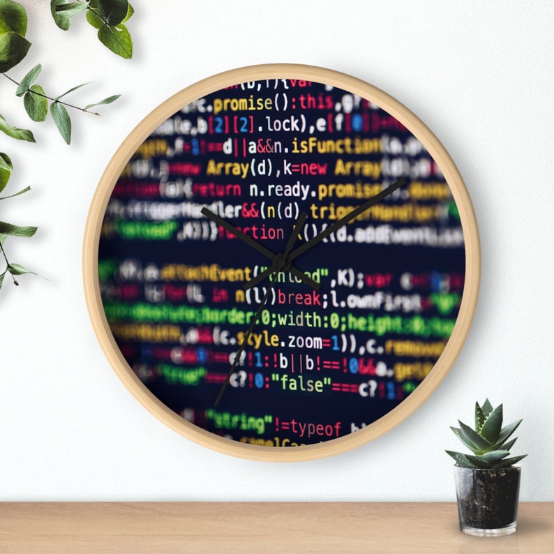 Coder Programmer Tech AI Computer Science 10" Clock Aesthetic Wall Art Hanging Home Office Decor, Fast and Free Shipping image 9