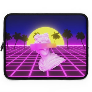 Aesthetic Vaporwave Stoic Cyberpunk Synthwave Laptop Sleeve, Computer Case, Computer Accessories
