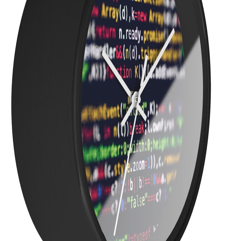 Coder Programmer Tech AI Computer Science 10" Clock Aesthetic Wall Art Hanging Home Office Decor, Fast and Free Shipping image 6