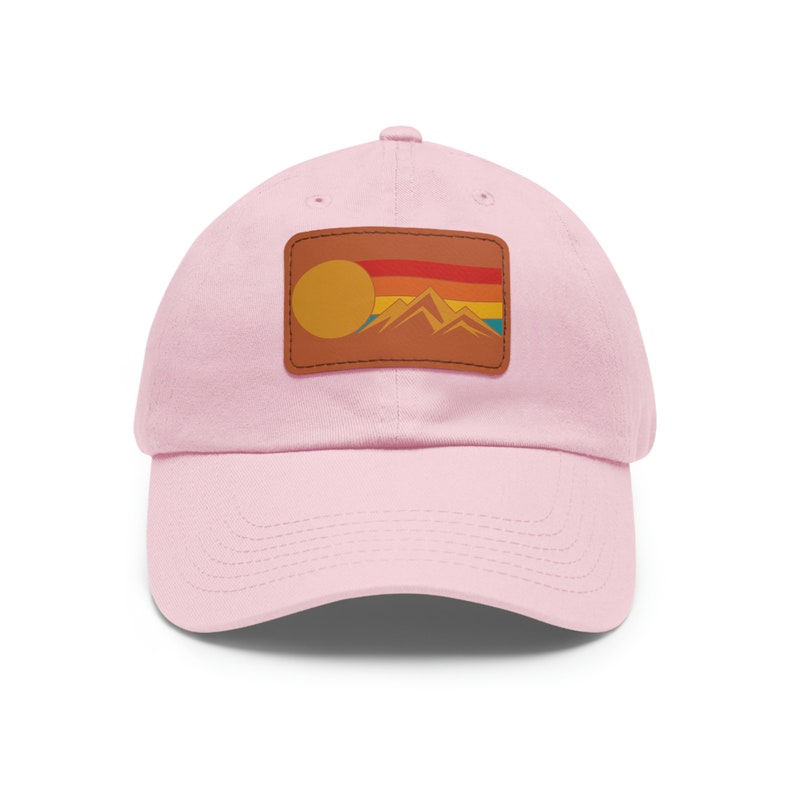 Retro Mountain Outdoors Sunset Hat, Mountain Range Camping Hat, Unisex Hat image 9