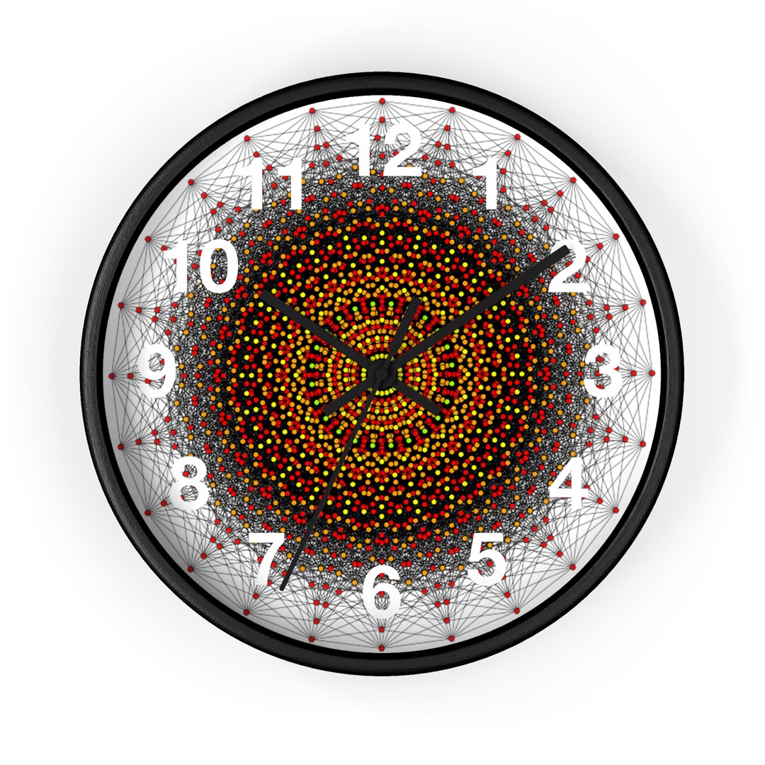 Fibonacci Sequence Geometrical Wall Clock Etsy