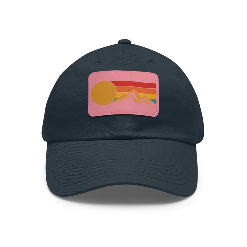 Retro Mountain Outdoors Sunset Hat, Mountain Range Camping Hat, Unisex Hat image 6