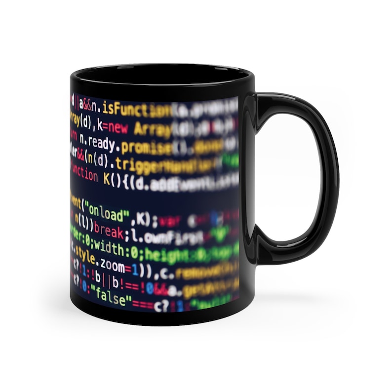 Coder Programmer Tech AI Computer Science Gift Ceramic Coffee 11oz Black Mug image 3