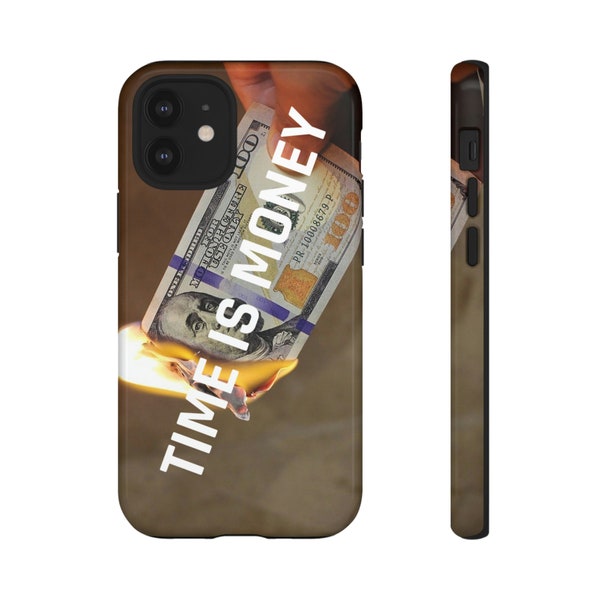 Investor Finance Stock Market Gift 'Time Is Money' Phone Case | iPhone 11, 12, 13