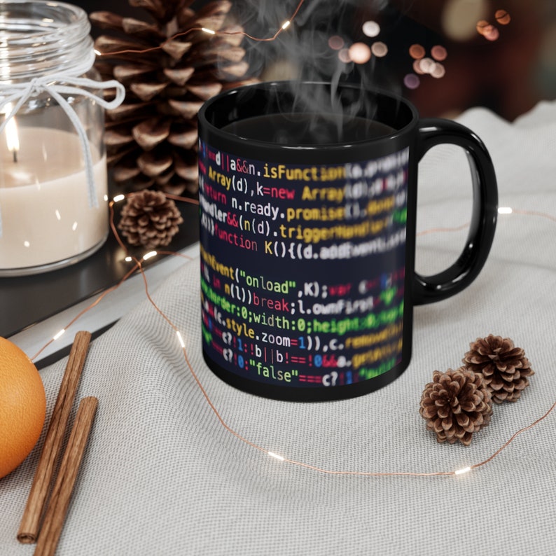 Coder Programmer Tech AI Computer Science Gift Ceramic Coffee 11oz Black Mug image 4
