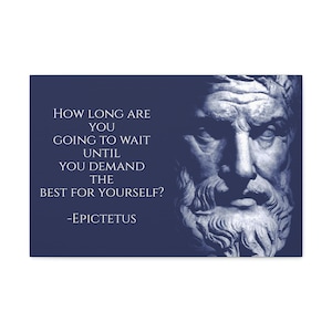 Epictetus Stoic Philosophy Quote Canvas, Philosophy Quote Poster, Ancient Roman Wisdom, Home Office Decor