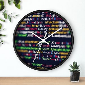 Coder Programmer Tech AI Computer Science 10" Clock Aesthetic Wall Art Hanging Home Office Decor, Fast and Free Shipping image 4