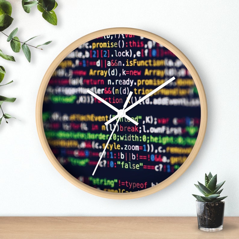 Coder Programmer Tech AI Computer Science 10" Clock Aesthetic Wall Art Hanging Home Office Decor, Fast and Free Shipping image 10