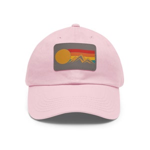 Retro Mountain Outdoors Sunset Hat, Mountain Range Camping Hat, Unisex Hat image 8