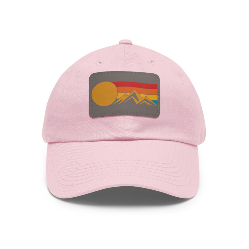 Retro Mountain Outdoors Sunset Hat, Mountain Range Camping Hat, Unisex Hat image 8