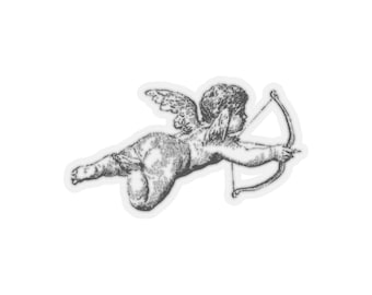 Cherub Cupid Angel Wings Valentine&#39;s Day Love Lover Laptop Macbook Pro Waterbottle Car Helmet Guitar Case Vinyl Decal Sticker