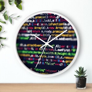 Coder Programmer Tech AI Computer Science 10" Clock Aesthetic Wall Art Hanging Home Office Decor, Fast and Free Shipping image 8