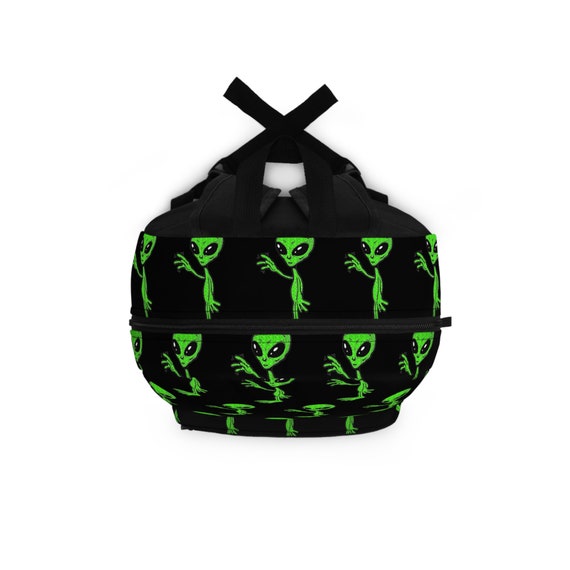 Friendly Green Waving Alien UFO Outer Space Pattern Backpack Bookbag Back to School Etsy