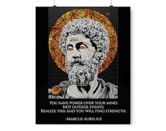 Marcus Aurelius Stoic Quote Poster, Philosophy Quote, Wall Art, Home Decor