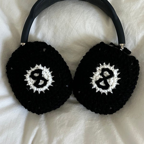 crochet 8 ball headphone covers