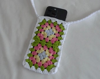 crochet crossbody phone pouch bag