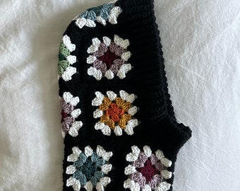 crochet granny square balaclava hood