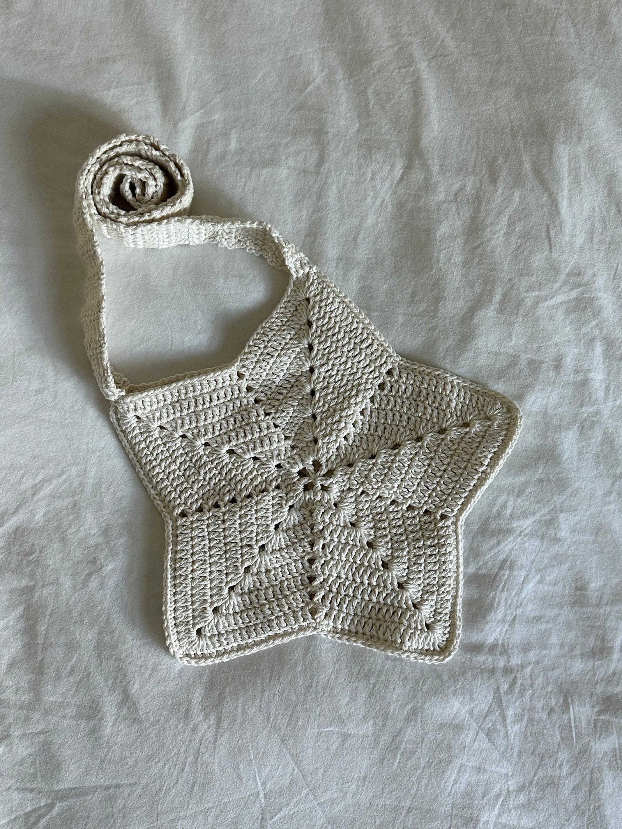 crochet star crossbody bag