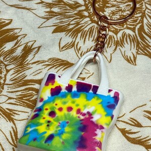 Doll Tie Dye Tote Bag Keychain