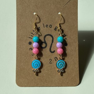 Beaded Lollipop Dangle Earrings