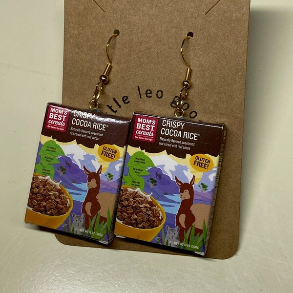 Chocolate Crispy Rice Cereal Mini Brands Earrings