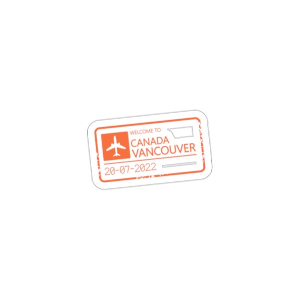 Canada Passport Stamp | Die-Cut Stickers | Canada Sticker | Travel Sticker | Adventure Decal | Water Bottle Sticker | Friend Gift