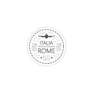 Italy Passport Stamp | Die-Cut Stickers | Rome Italy Sticker | Travel Sticker | Adventure Decal | Water Bottle Sticker | Friend Gift